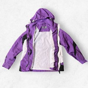 Vintage Reilly Olmes‎ R & O Women's Windbreaker Size Large Double Jacket Purple